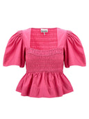 Ganni Smock Stitch Top