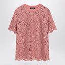 Dolce&Gabbana Pink Lace T Shirt