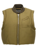 Ganni gepolsterte, gekräuselte Weste