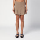 Ganni Beige Flounced Mini Skirt