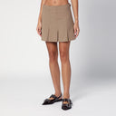 Ganni Beige Flounced Mini Skirt