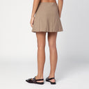 Ganni Beige Flounced Mini Skirt