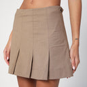 Ganni Beige Flounced Mini Skirt