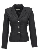 Alessandra Rich Single Breast Lace Up Blazer Jacket