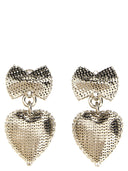 Alessandra Rich 'Metal Heart' Earrings