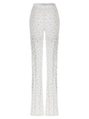 Alessandra Rich Rhinestone Lace Leggings