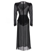 Alessandra Rich Georgette Silk Midi Dress