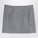 Alessandra Rich Black Wool Mini Skirt With Darts