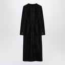 Alessandra Rich Black Sequin Tweed Midi Dress With Buttons