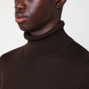 Loro Piana Brown Cashmere Turtleneck Sweater
