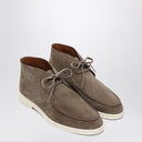 Loro Piana Walk And Walk Ankle Boots In Dove Grey