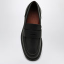 Loro Piana Black Leather Travis Loafer