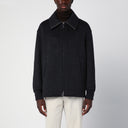 Loro piana niebieska kaszmirowa kurtka zapinana na zamek