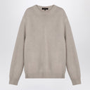 Loro Piana Ivory Cashmere Crew Neck Sweater