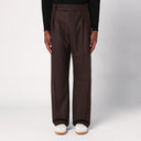 Loro Piana Brown Wool And Cashmere Trousers