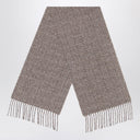 Loro Piana Moulin Scarf In Brown Tweed