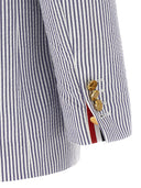 Thom Browne Single Breasted Seersucker Blazer