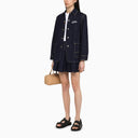 Kenzo Blue Flounced Denim Mini Skirt