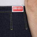 Kenzo Blue Flounced Denim Mini Skirt