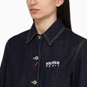 Kenzo Blue Denim Shirt Jacket With Logo