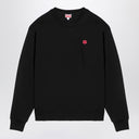 Kenzo Black Cotton Crewneck Sweatshirt With Logo