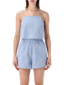 Top vintage americano blu