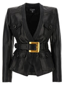 Balmain Lederjacke