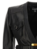 Balmain Lederjacke