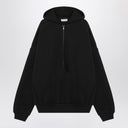 Angst vor Gott schwarzer Plüsch -Baumwollblend -Sweatshirt