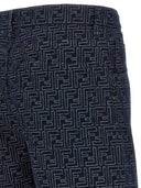 Fendi Bermuda Jeans Jacquard FF