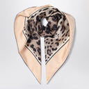 Dolce&Gabbana Kim Foulard In Leopard Print Silk Twill