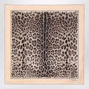 Dolce&Gabbana Kim Foulard In Leopard Print Silk Twill