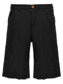 Comme des Garcons -Hemdes zerknitterten Bermuda -Shorts