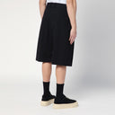 Studio Nicholson Black Bermuda Shorts In Cotton Blend