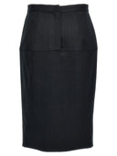 Fendi Pinstriped Wool Skirt