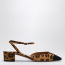 Aquazzura Pump French Flirt 35 Leopardo de cuero estampado
