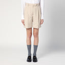 Thom Browne Khaki Bermuda Shorts In Cotton Blend