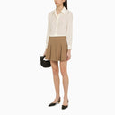 Federica Tosi Desert Coloured Mini Skirt With Flounces