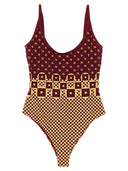 Fendi Micro Patchwork One Piece Swimsuit