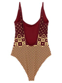 Fendi Micro Patchwork One Piece Swimsuit
