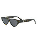 Fendi Ff Diamonds Brown Cat Eye Sunglasses