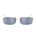 Fendi First Crystal Silver Rectangular Sunglasses