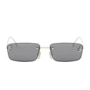 Fendi First Crystal Gold Rectangular Sunglasses