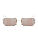 Fendi First Crystal Gold Rectangular Sunglasses