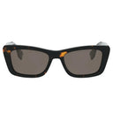 Fendi Lettering Brown Geometric Sunglasses