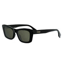 Fendi Lettering Black Geometric Sunglasses
