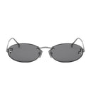 Fendi First Crystal Silver Oval Sunglasses
