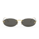 Fendi First Crystal Gold Oval Sunglasses