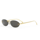Fendi First Crystal Gold Oval Sunglasses