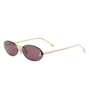 Fendi First Lunettes de soleil ovales en cristal doré